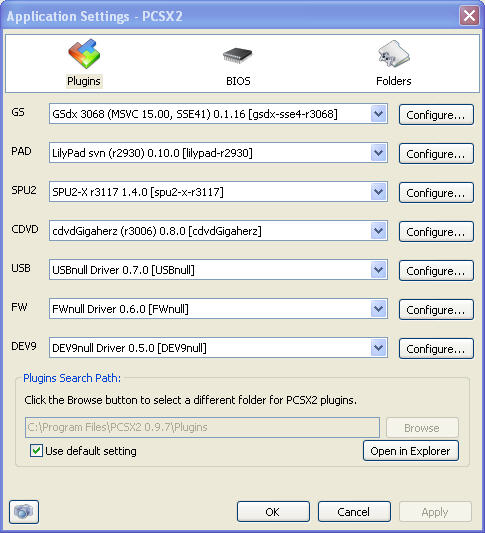 pcsx2 gs plugin for windows